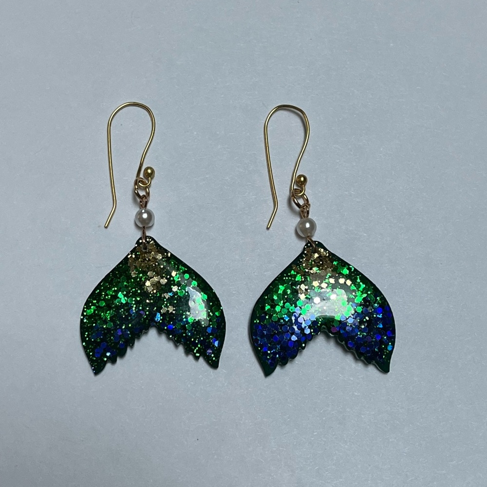 Earrings Mermaid Tail Multicolor